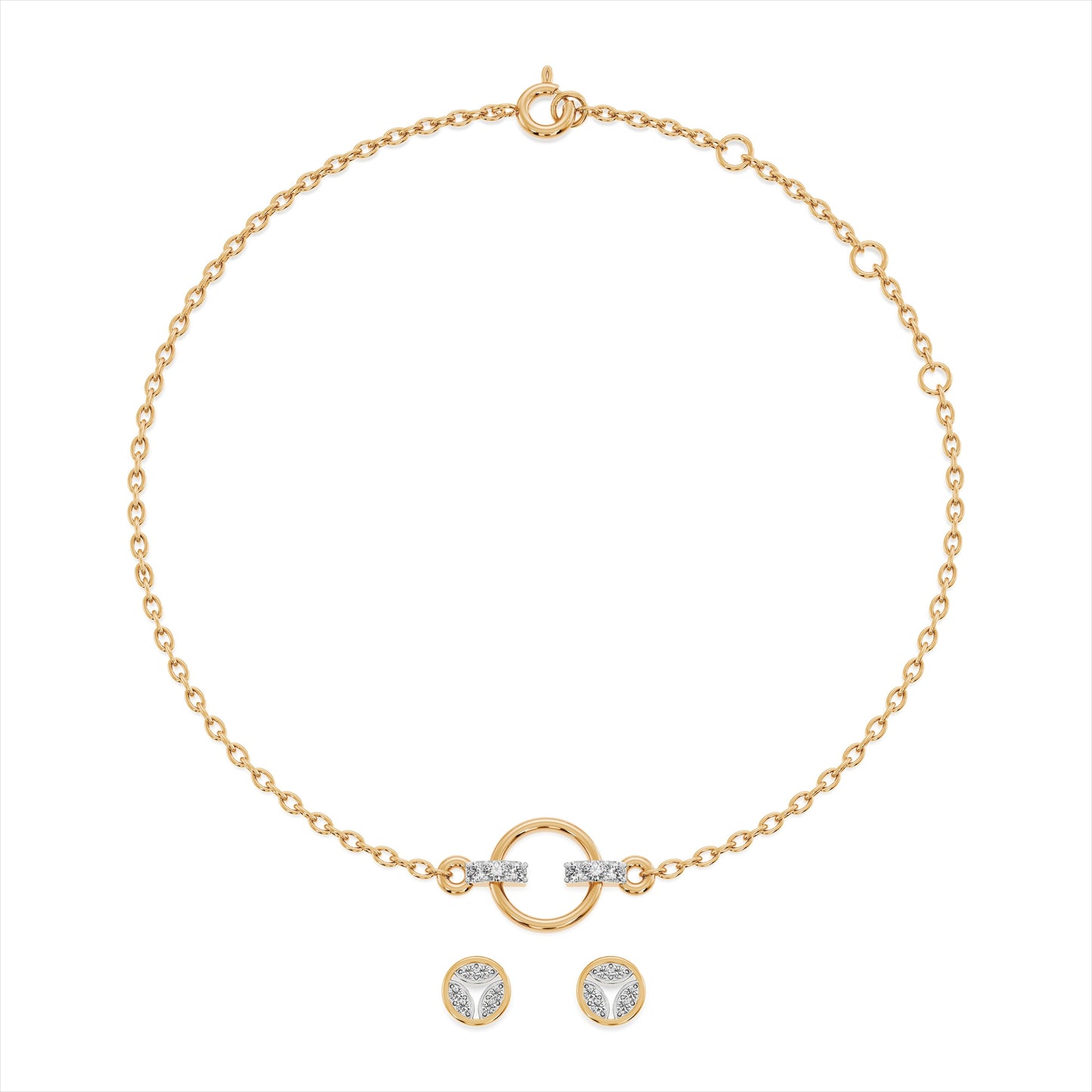 Halo Harmony 9KT Gold Laboratory Grown Diamond Set