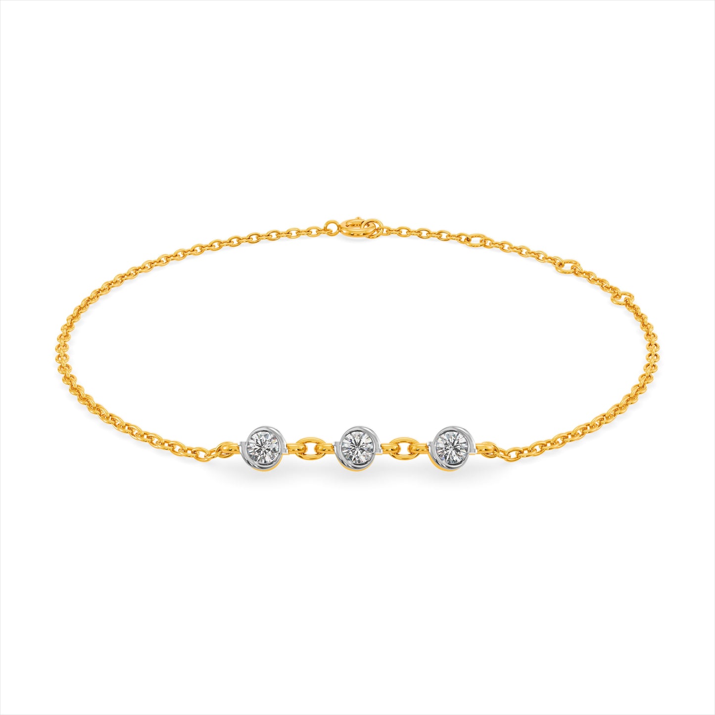 Orbit Petal 9KT Gold Laboratory Grown Diamond Bracelet