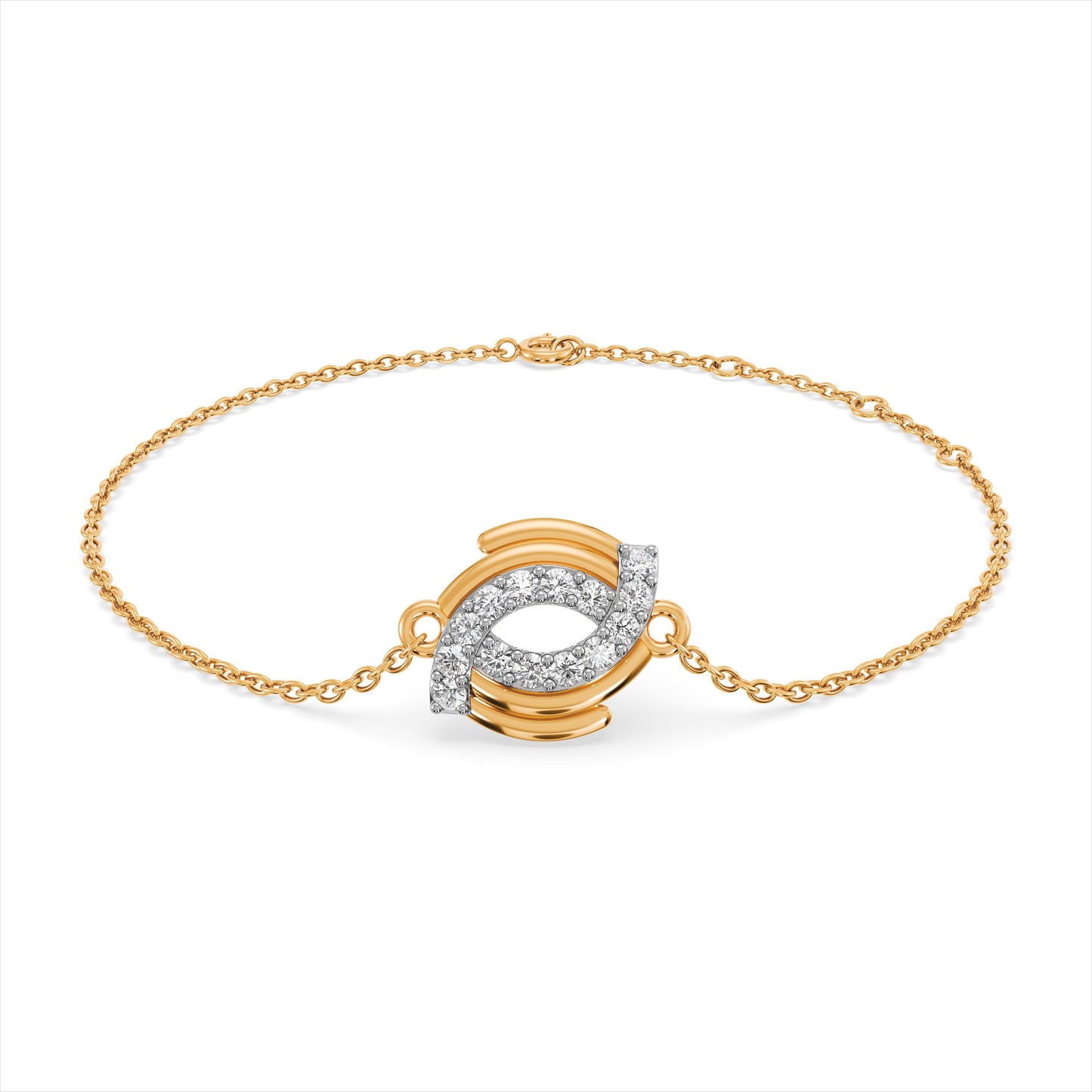 Endless Ringlet 9KT Gold Laboratory Grown Diamond Bracelet