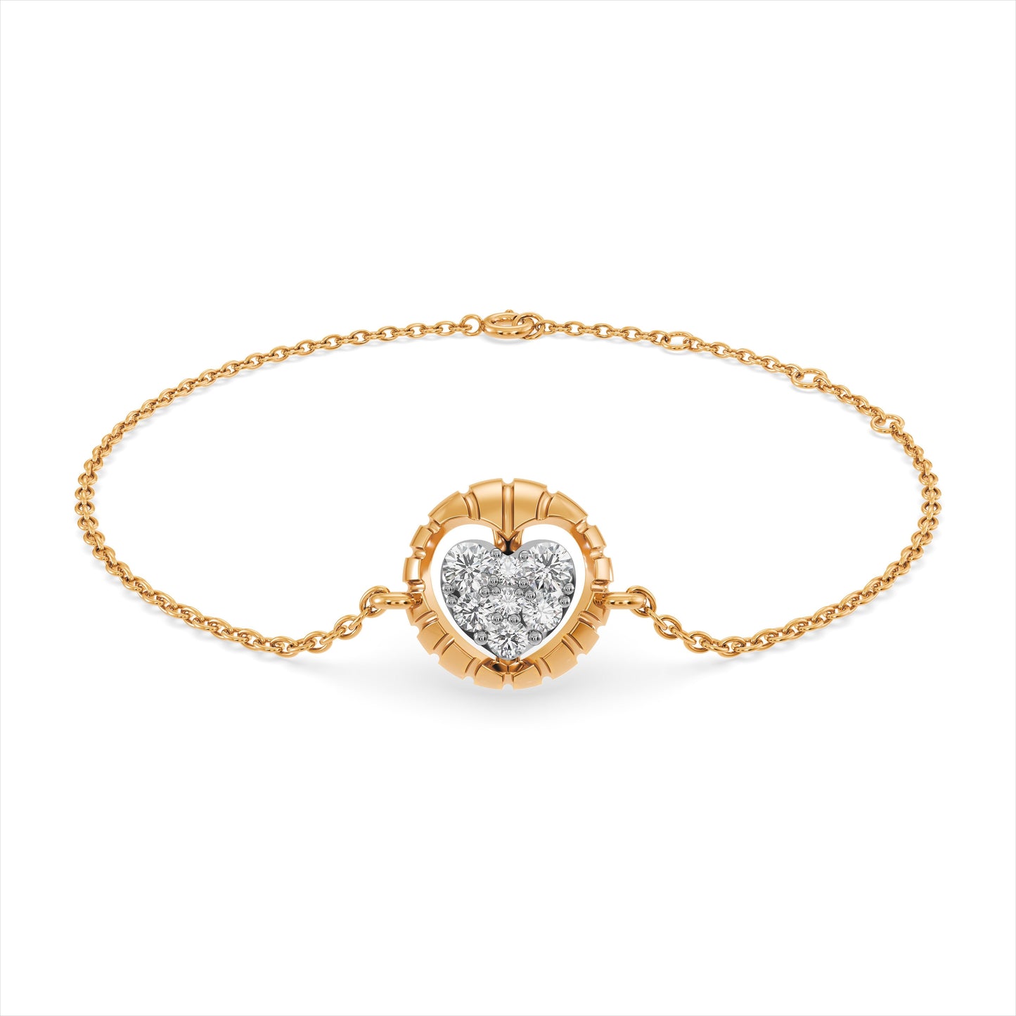 Cherished Heart 9KT Gold Laboratory Grown Diamond Bracelet