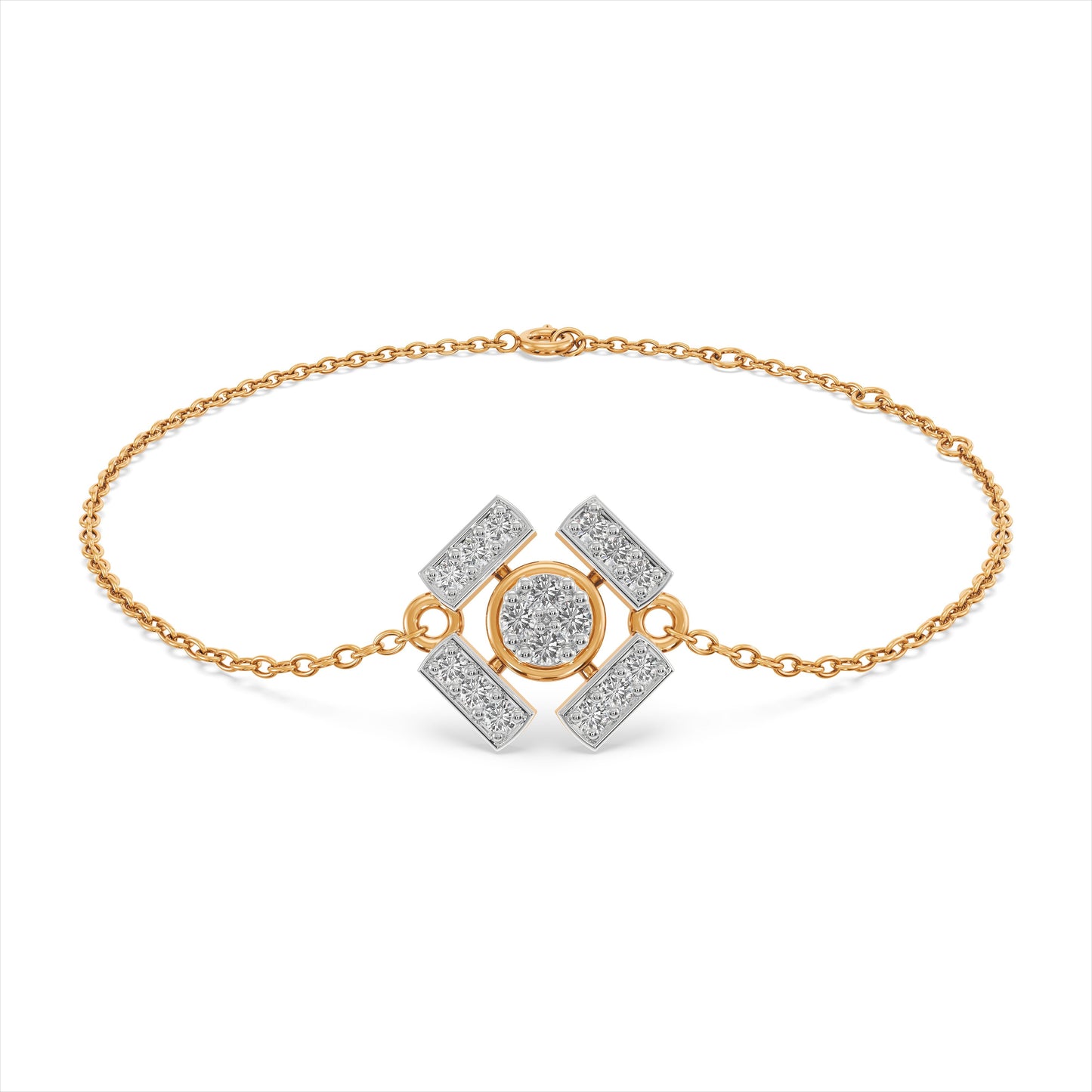 Imperial Art 9KT Gold Laboratory Grown Diamond Bracelet