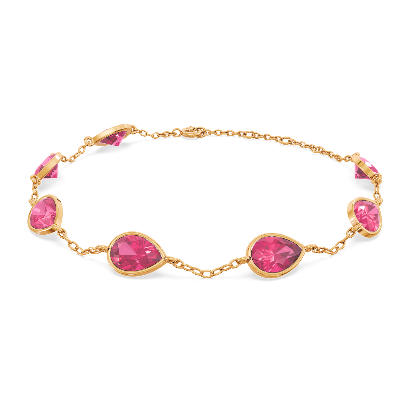 Natural Ruby 9KT Gold Bracelet