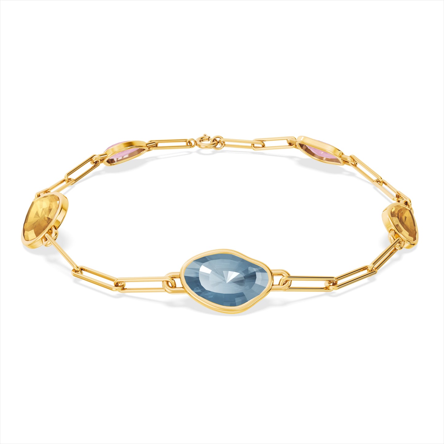 Royal Multi Coloured Sapphire 9KT Gold Bracelet
