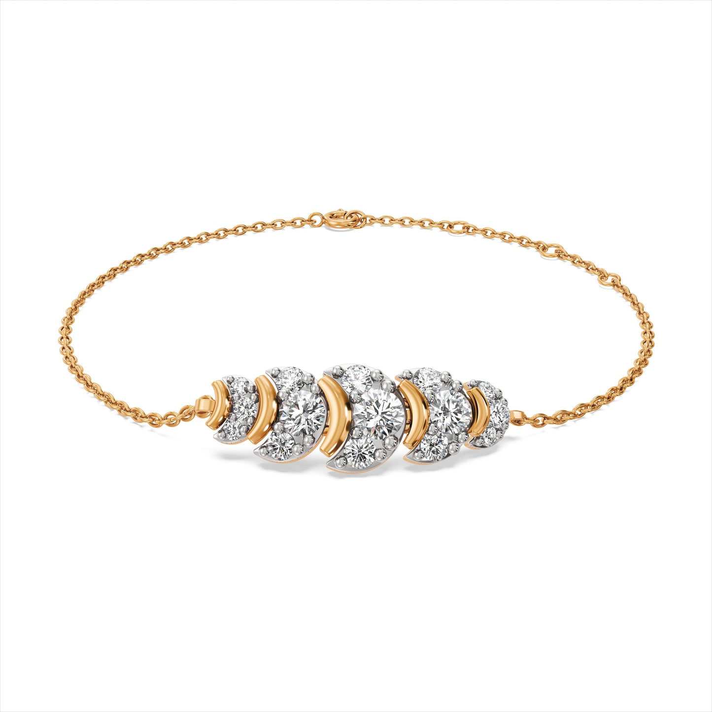 Serene Charm 9KT Gold Laboratory Grown Diamond Bracelet