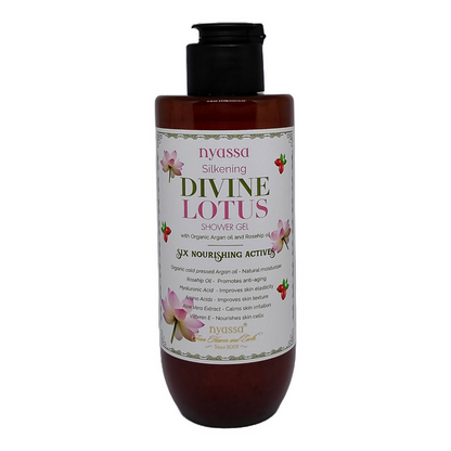 Nyassa Silkening Divine Lotus Shower Gel With Organic Oil And Rosehip Oil