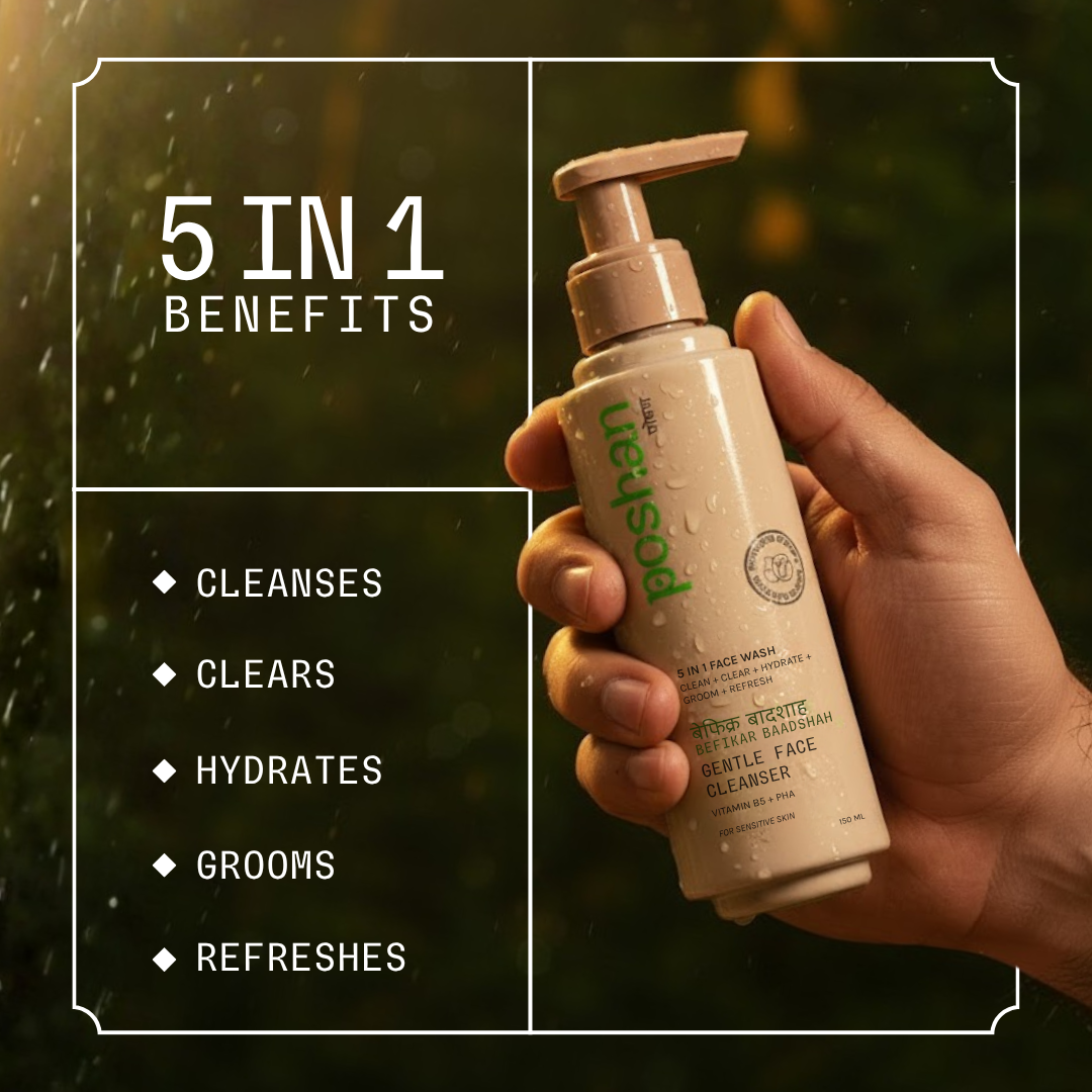 Poshan Skincare Befikar Baadshah Gentle Face Cleanser