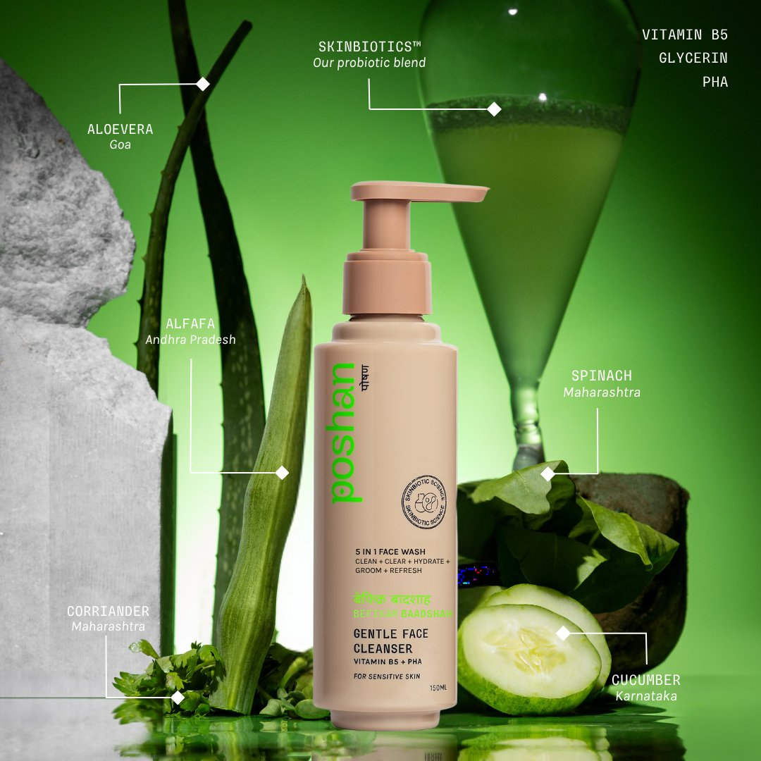 Poshan Skincare Befikar Baadshah Gentle Face Cleanser
