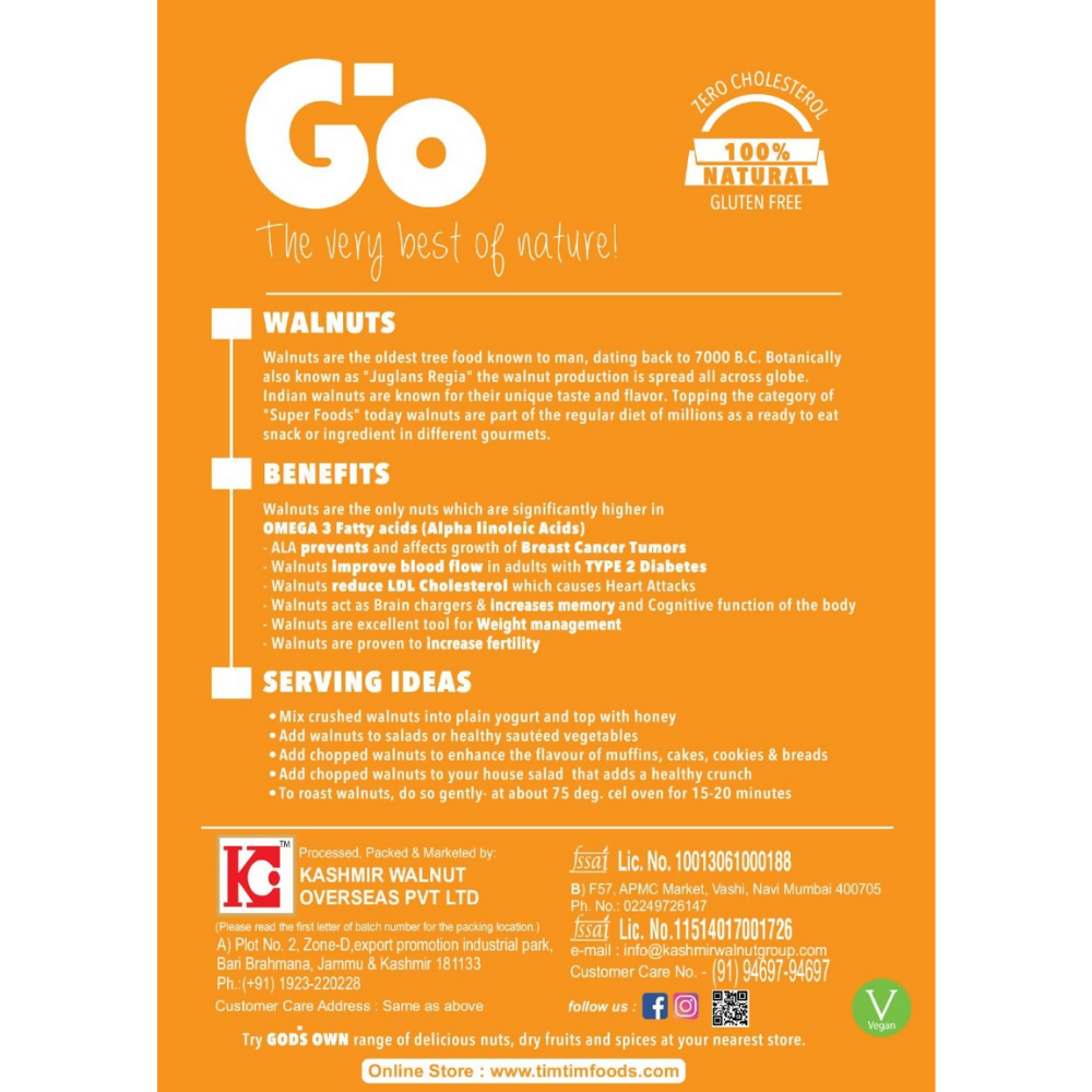 Go Organic Light Broken Walnut Kernels