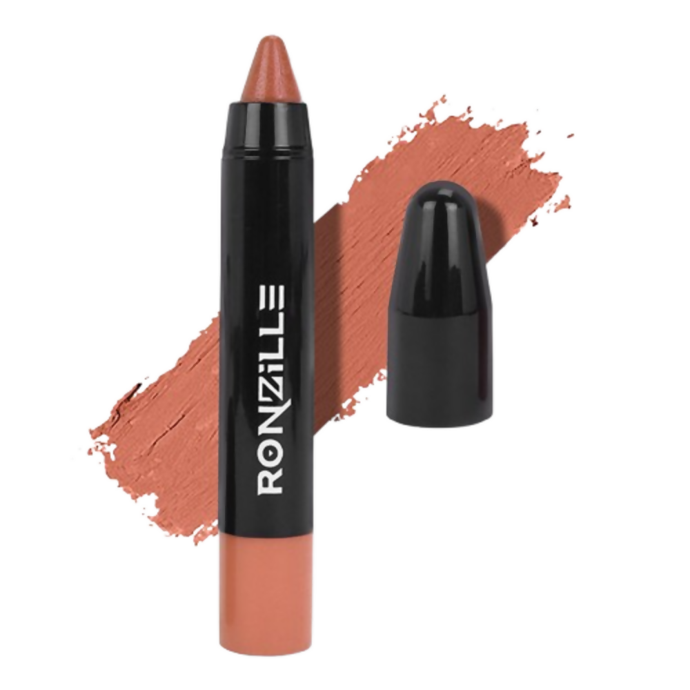 Ronzille Long Stay Matte Lip Crayon - Soft Peach