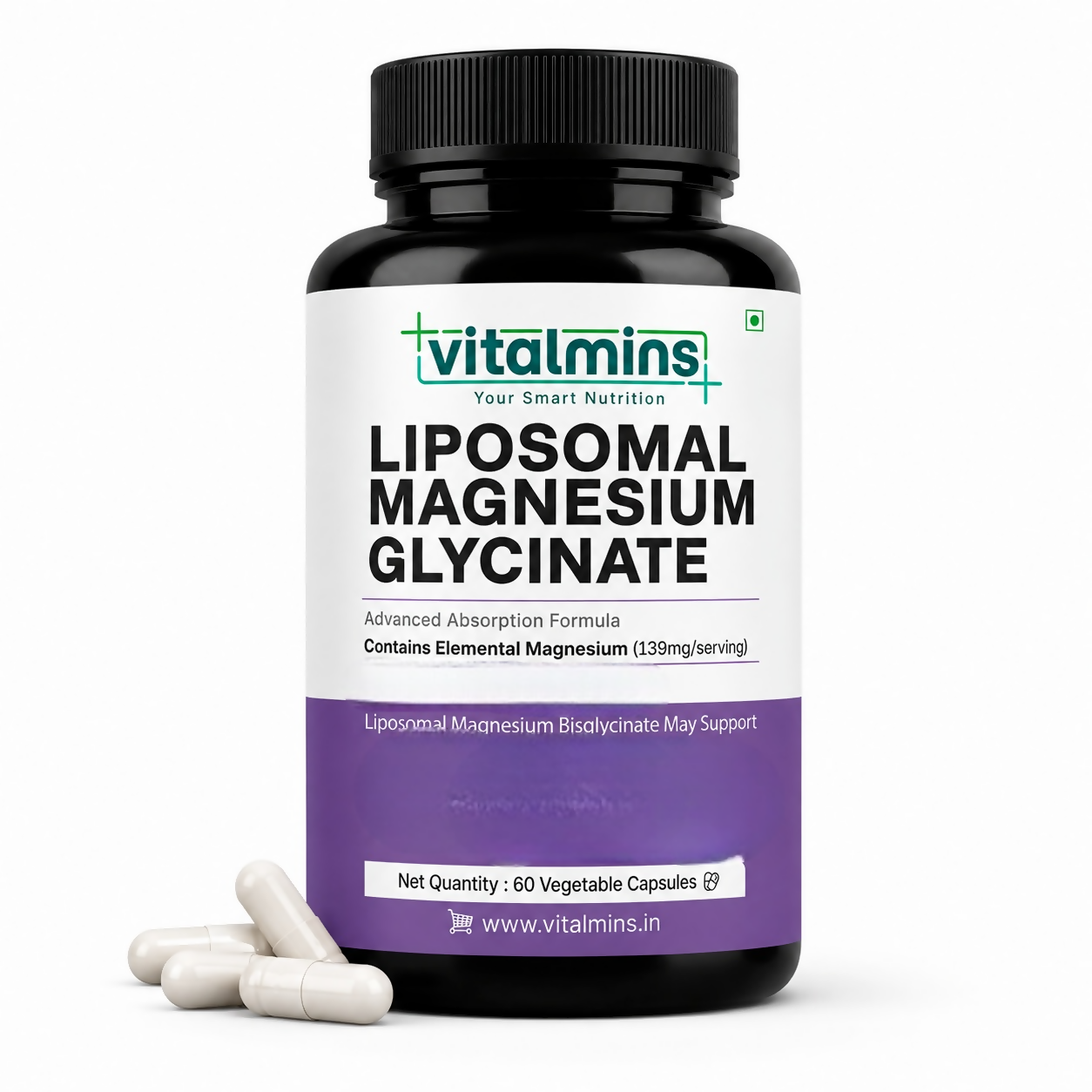 Vitalmins Liposomal Magnesium Glycinate Capsules