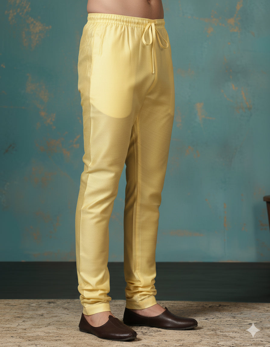 Zavaya Golden Plain Dupion Silk Churidar