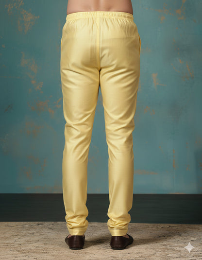 Zavaya Golden Plain Dupion Silk Churidar