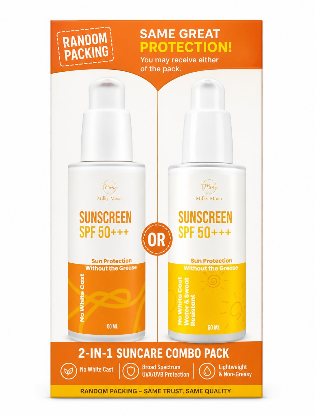 Milky Moon Sunscreen For Oily Skin Spf 50 Pa+++ Lightweight & Non-Greasy