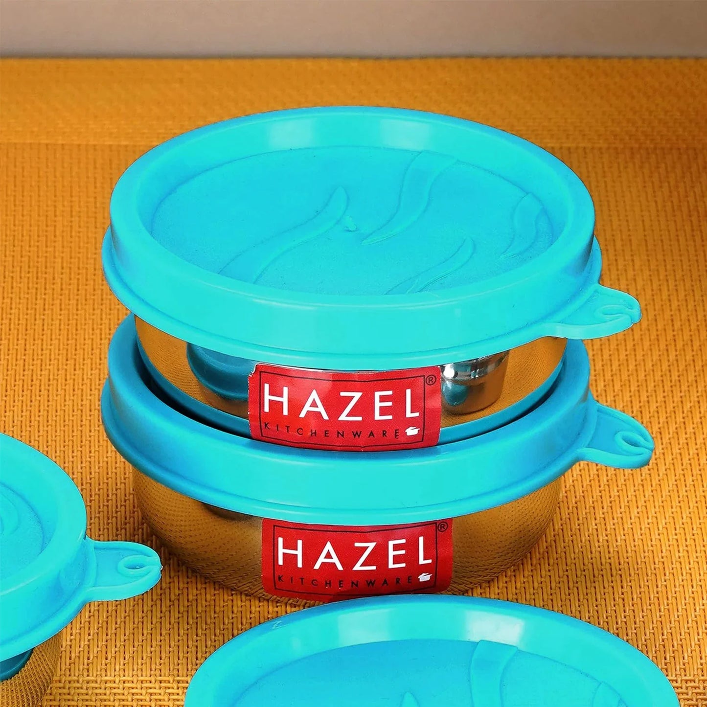 HAZEL Container For Kitchen Storage Set Of 2, 90 Ml Each, Silver