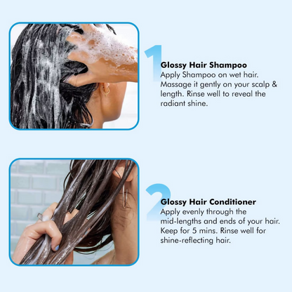 mCaffeine Glass Hair Wash Duo Shampoo & Conditioner