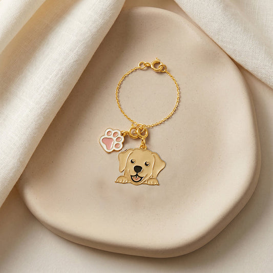 Golden Furrball Convertible Charm