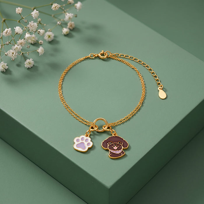 Golden Furlove Charm Bracelet
