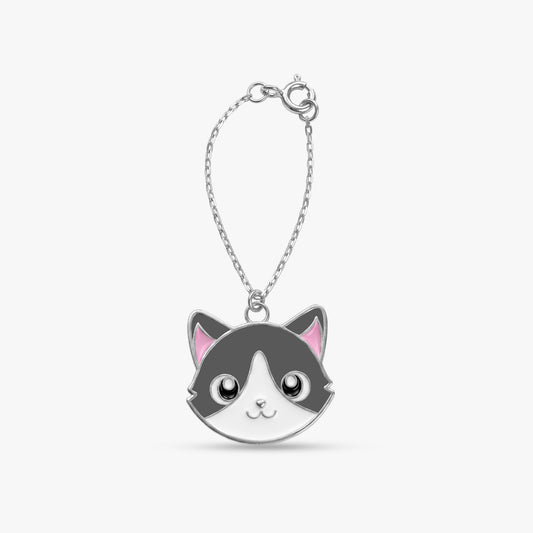 Silver Peek-a-Purr Pet Convertible Charm
