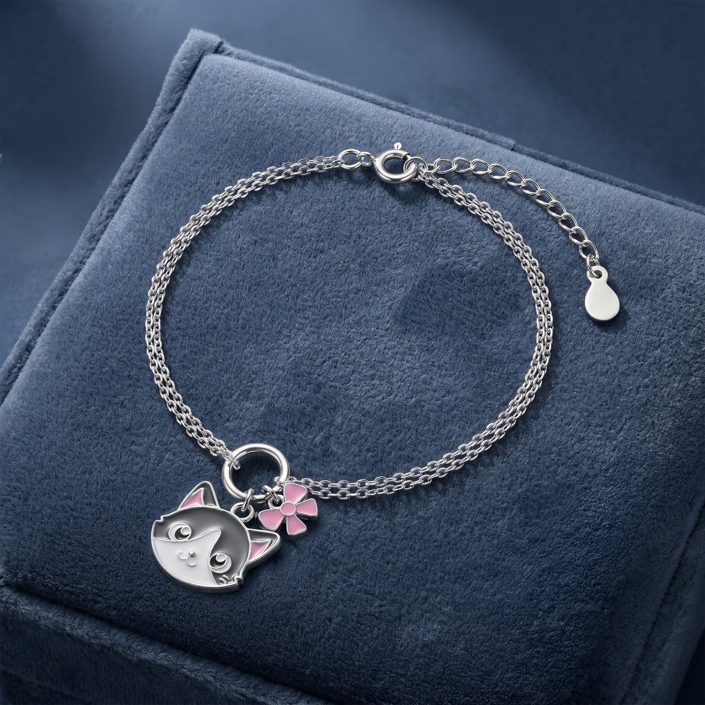 Silver Whisker Wink Pet Bracelet