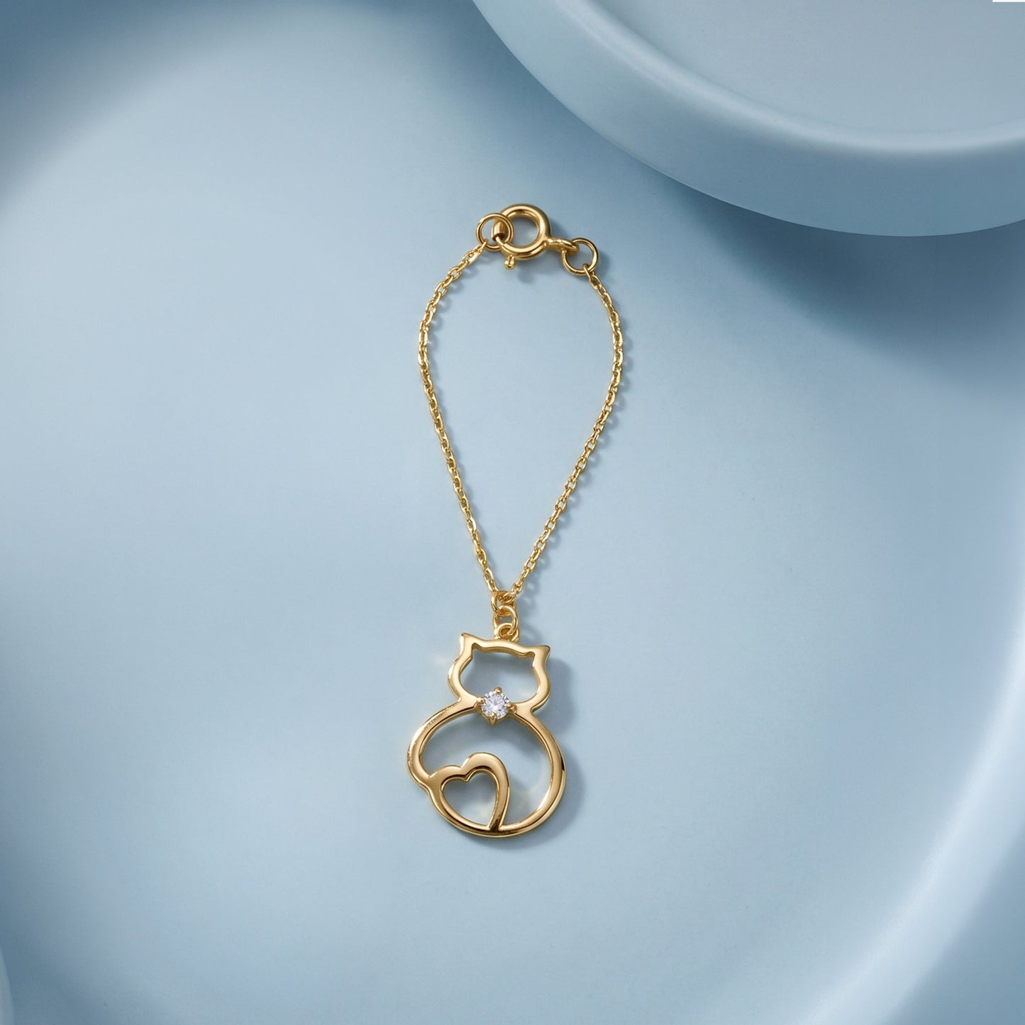 Golden Purrfect Heart Pet Convertible Charm
