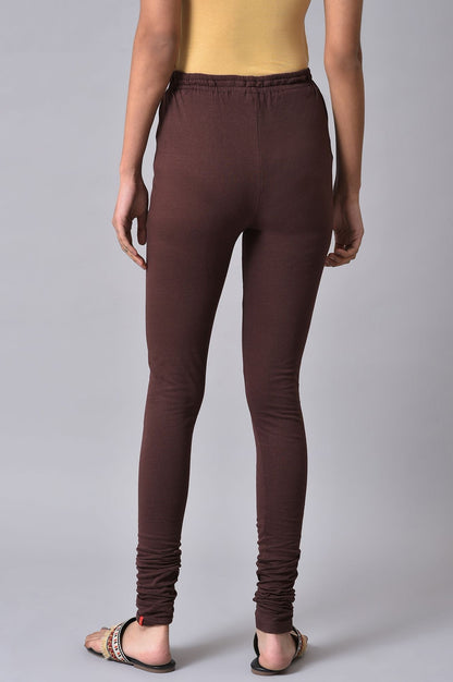 W for Woman Brown Knitted Churidar