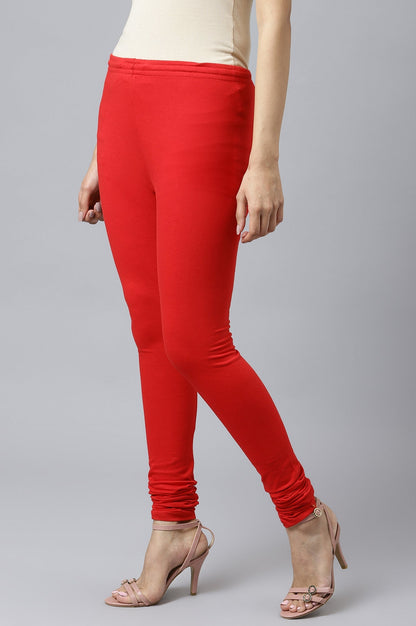 W for Woman Red Knitted Churidar
