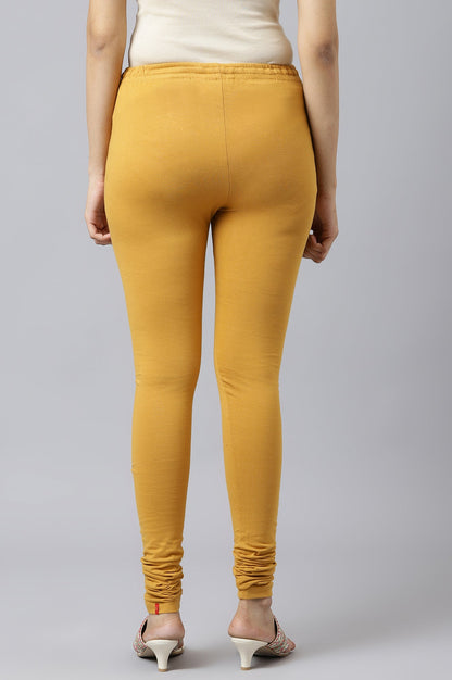 W for Woman Mustard Knitted Churidar