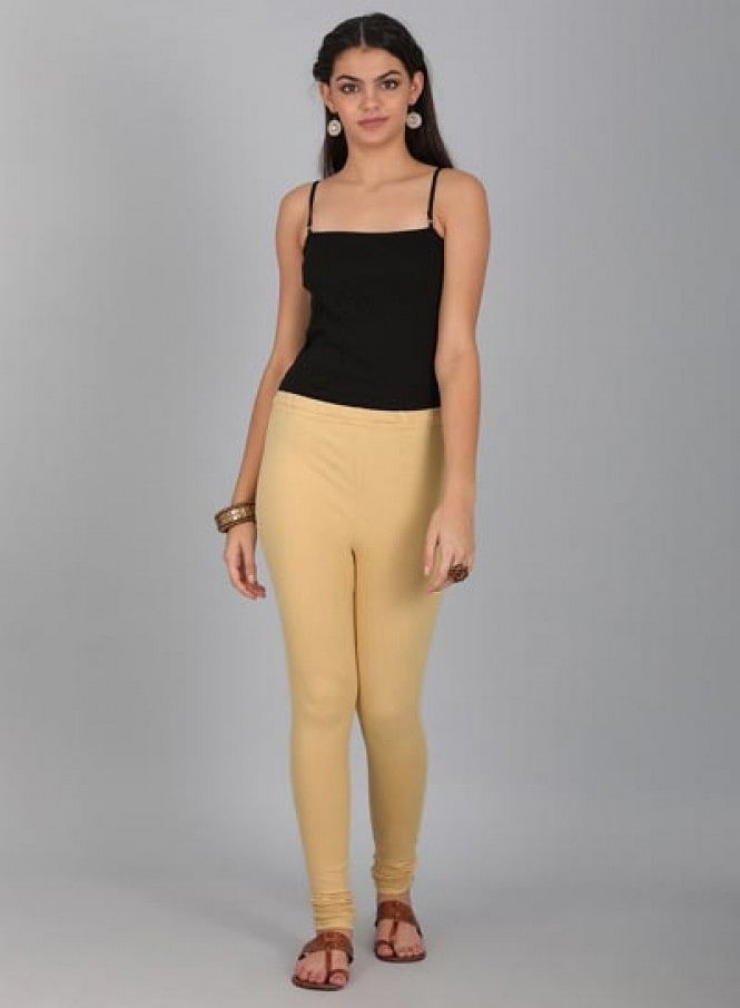 W for Woman Beige Knitted Churidar