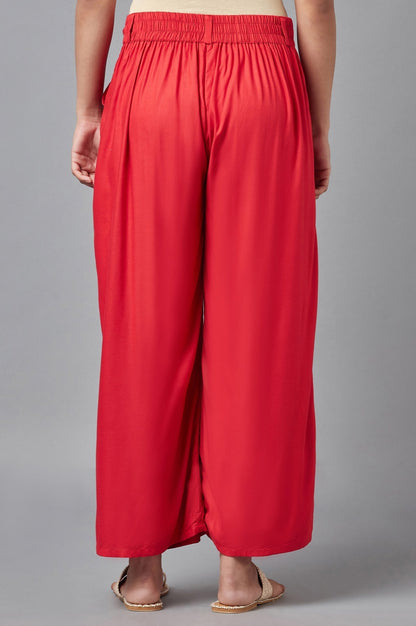 W for Woman Red Ankle-length Pants