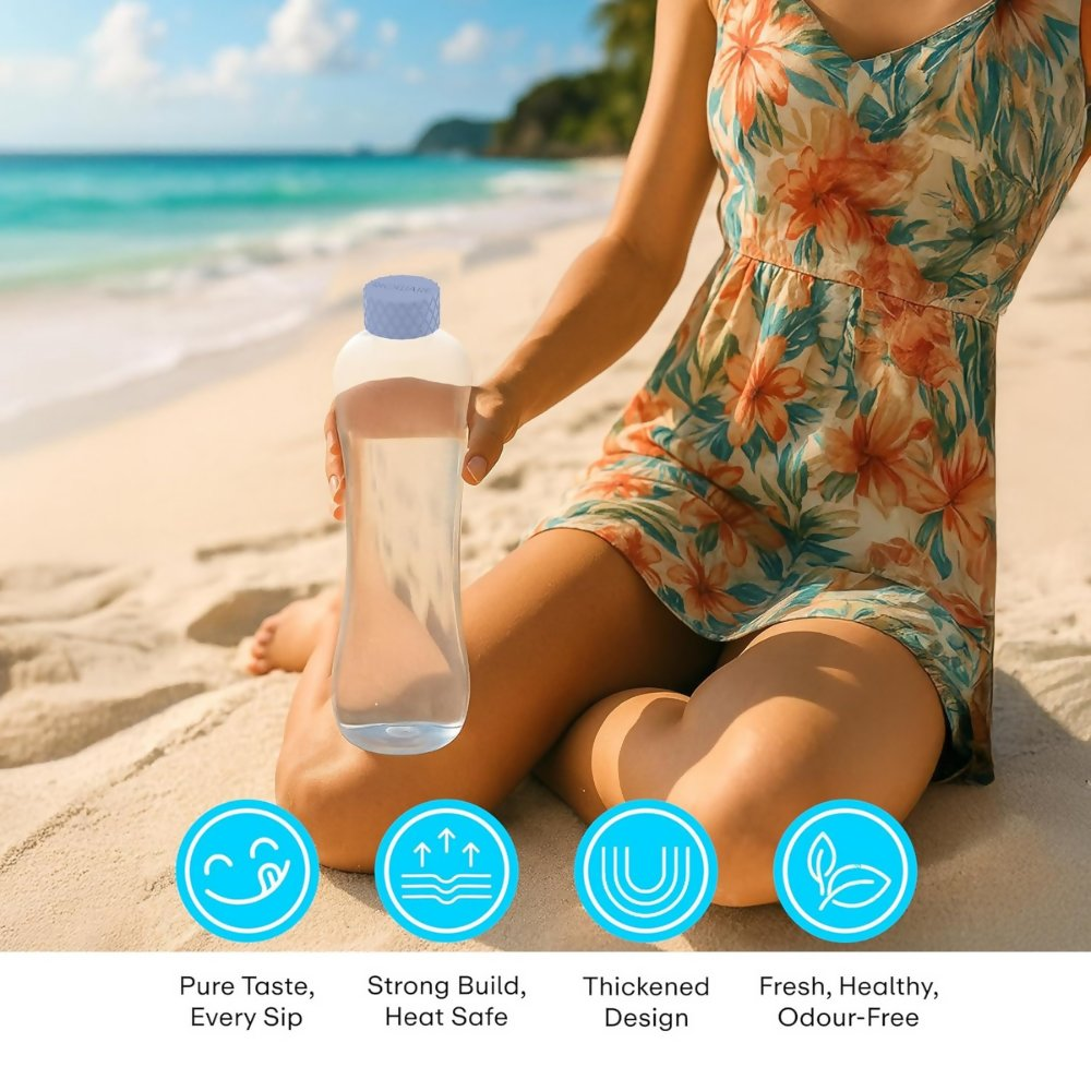 Rioware Glass Water Bottle - Blue