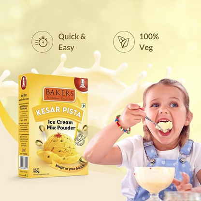 BAKERS Kesar Pista Ice Cream Powder