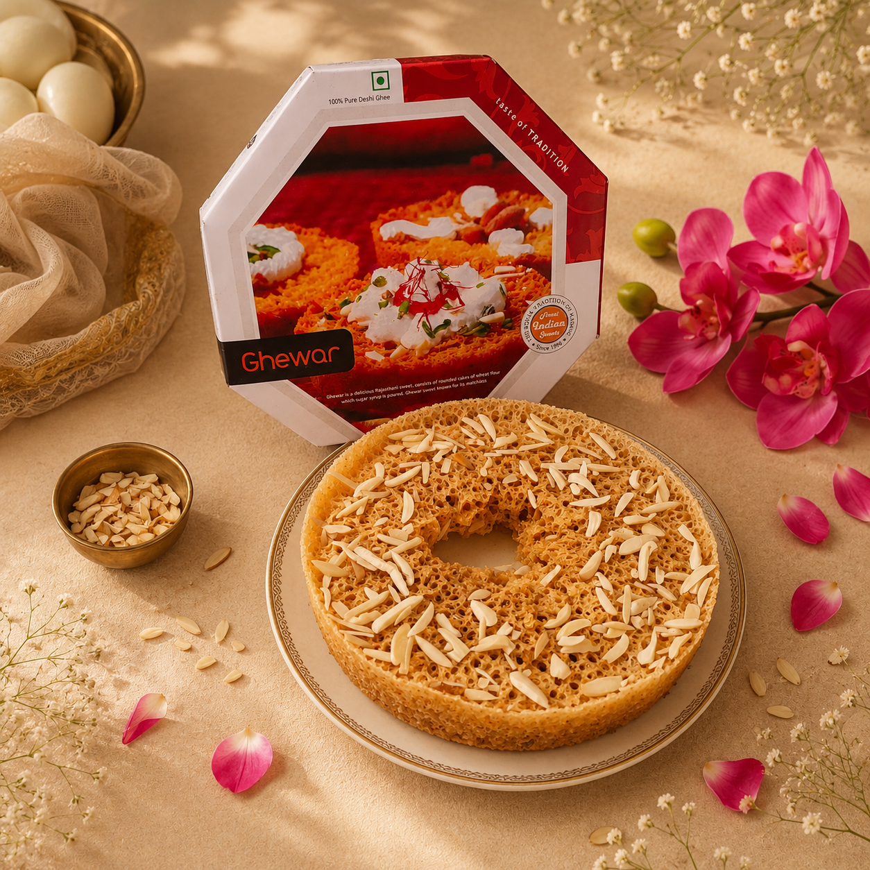 SweeDesi Meetha Ghewar - 1Pc