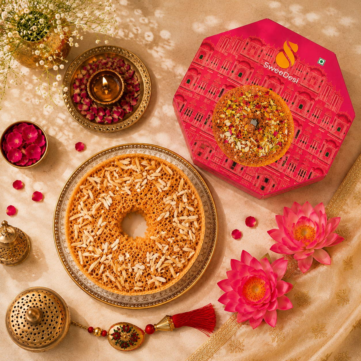 SweeDesi Meetha Ghewar - 1Pc