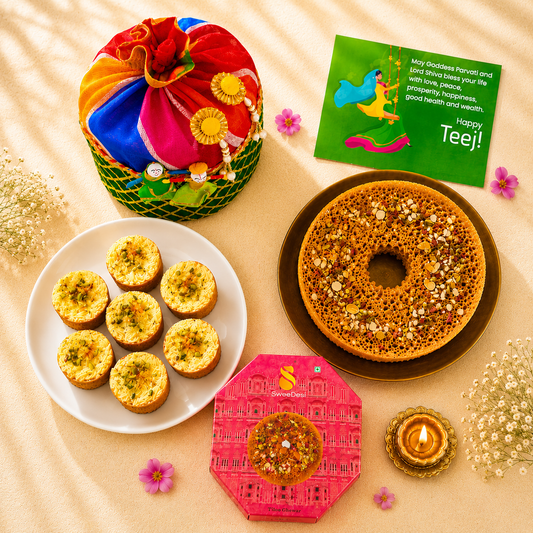 SweeDesi Teej Ghewar Hamper