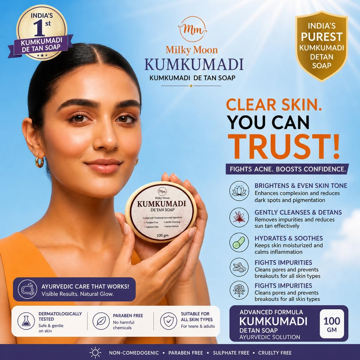 Milky Moon Kumkumadi Detan Soap