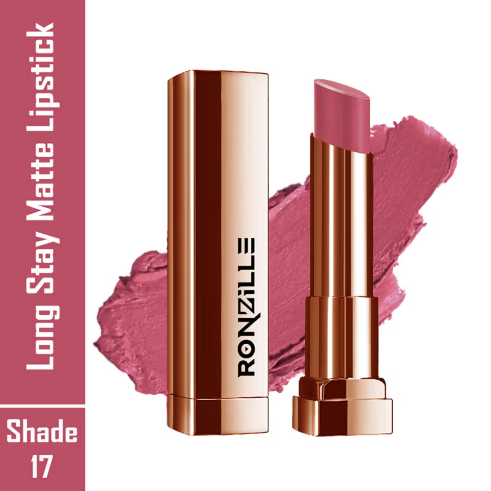 Ronzille Natural Colored Long Stay Matte Lipstick - Shade 17