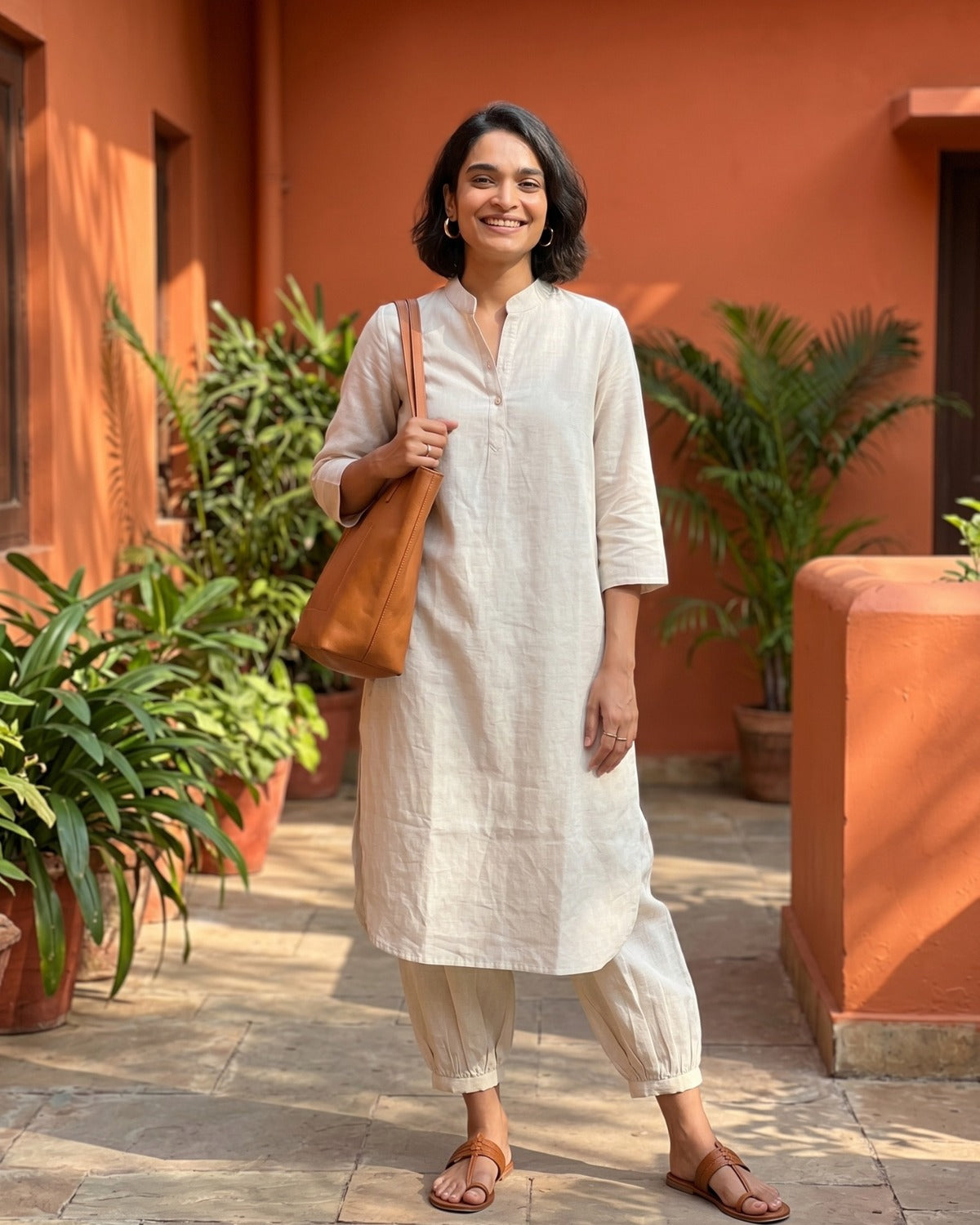 Gharana India Aira Cream Coord Set