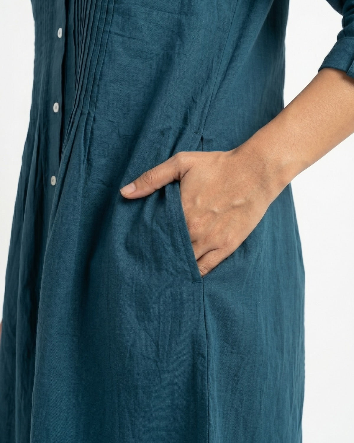 Gharana India Aira Indigo Ease Navy Blue Coord Set