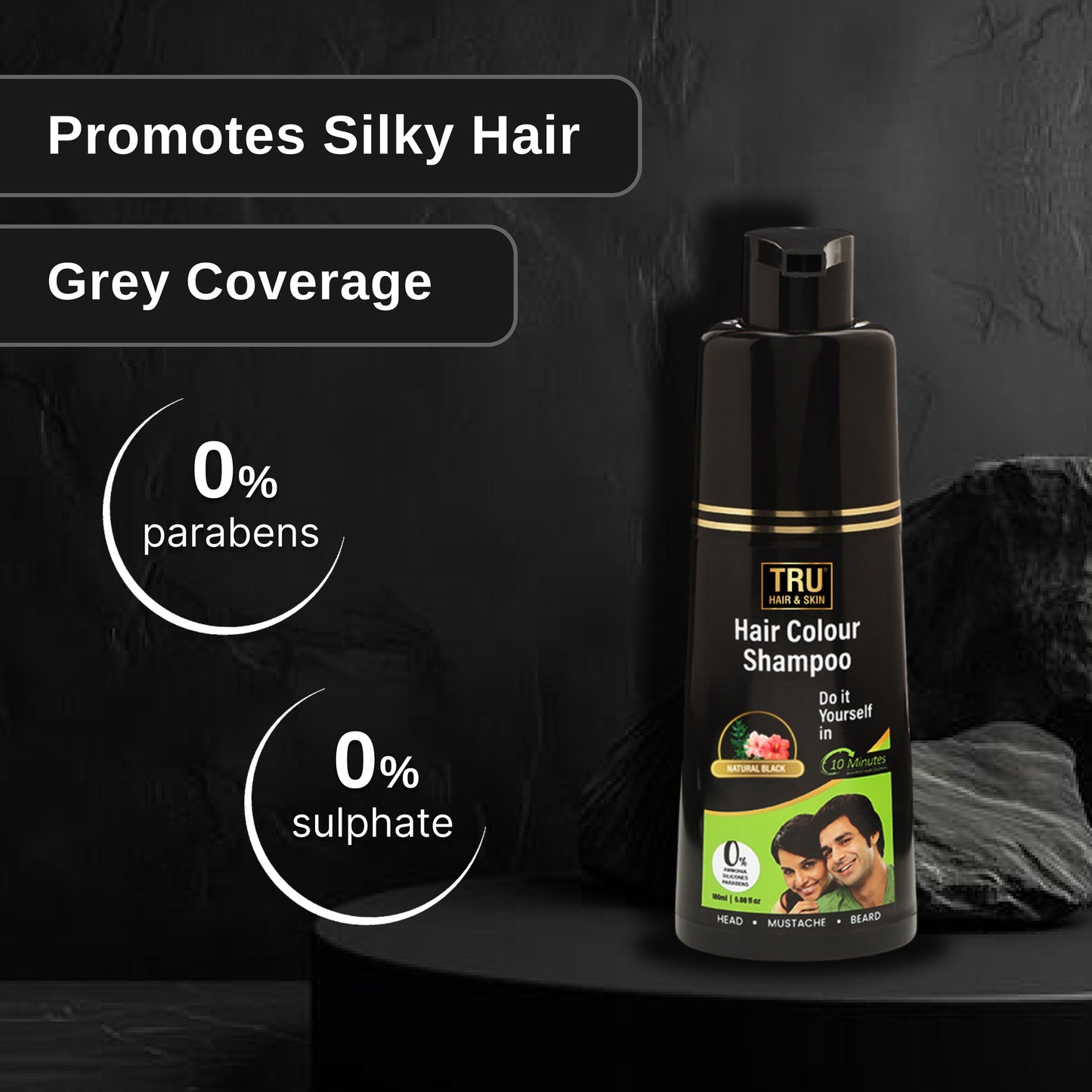 Tru Hair & Skin Black Colour Shampoo
