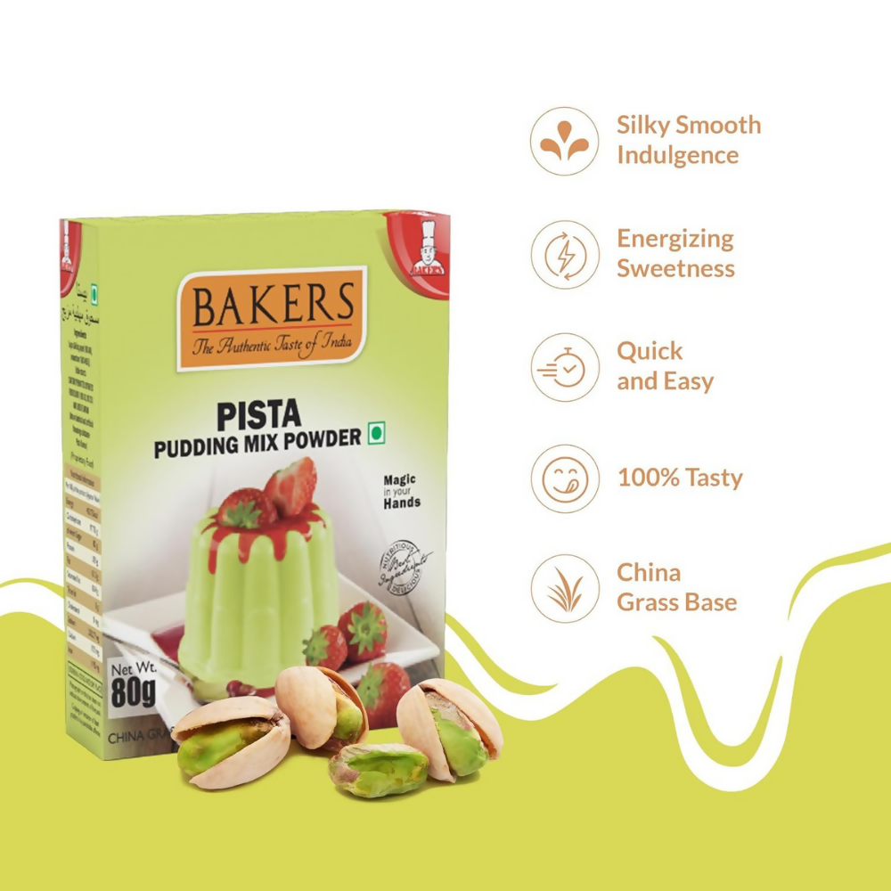BAKERS Premium Pudding Mix - Pista Flavor