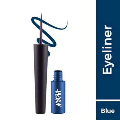 Nykaa Glamoreyes Waterproof & Smudgeproof Coloured Natural Liquid Eyeliner - Blue