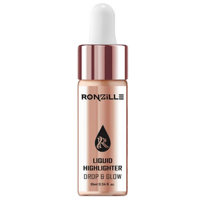 Ronzille Smooth Shine Liquid Illuminator Face Highlighter 3D Glow - Rose Gold