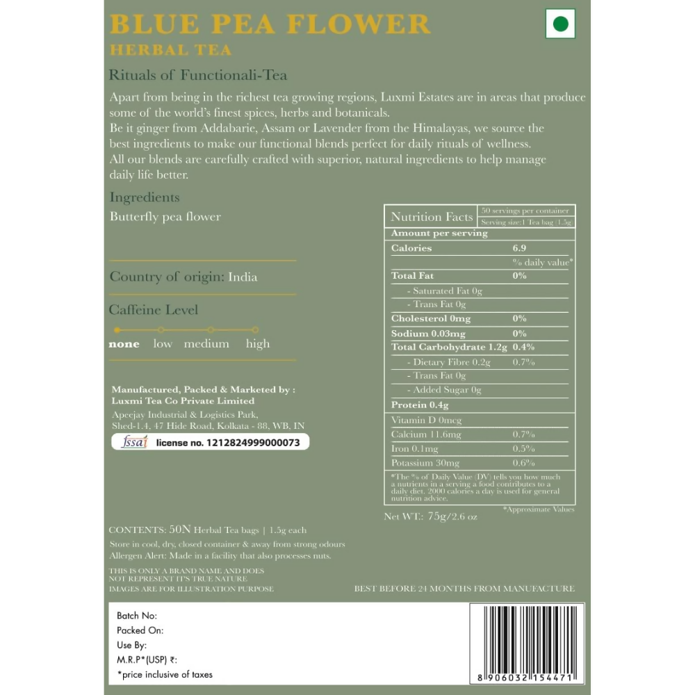 Luxmi Estates Blue Pea Flower Herbal Infusion