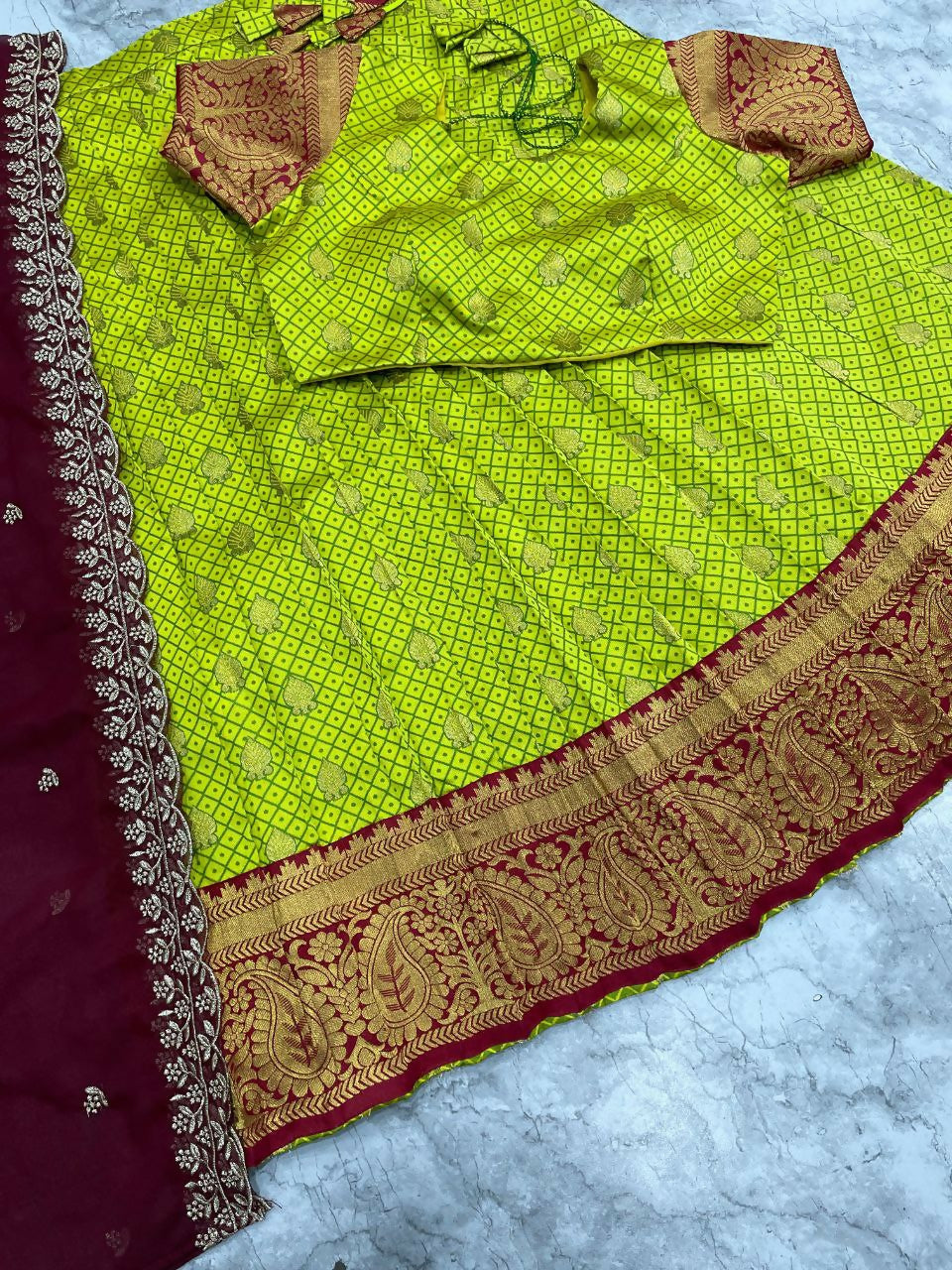 Teeya Creation New Womens Latest Embroidered Designer Lehenga Choli Set - Parrot-Green