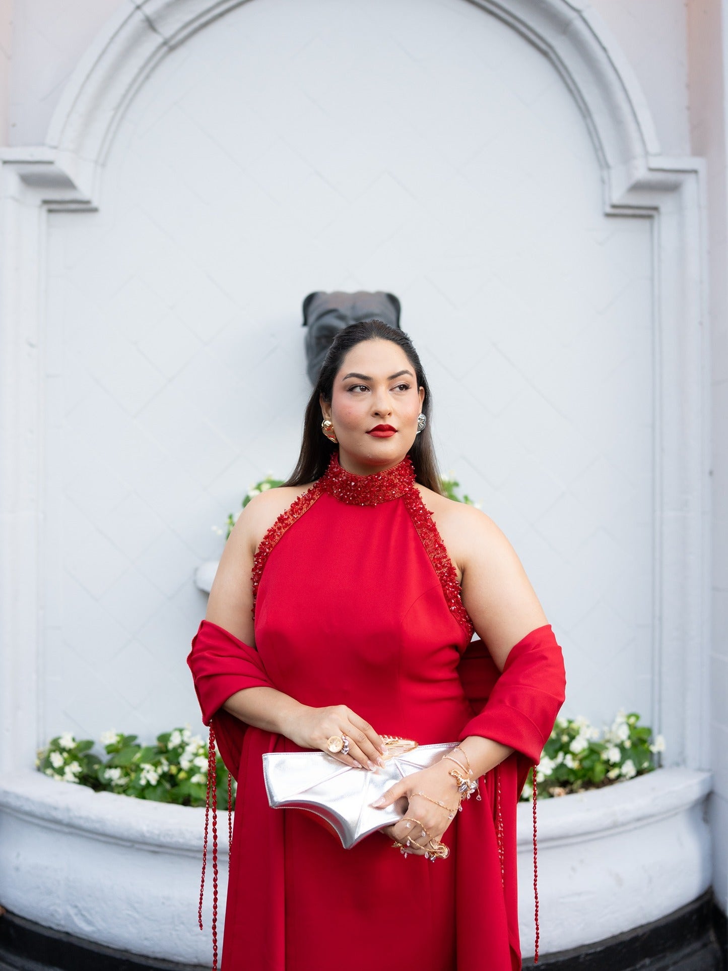 Sakshi Sindhwani In The Koko Klutch in Champagne Dusk