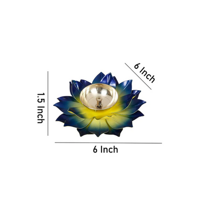 CraftVatika Kamal Diya Deepak Lotus Brass Diyas Oil Lamp Pooja