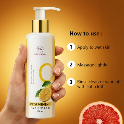 Milky Moon Vitamin C Face Wash for Brightening Face Cleanser