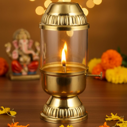 CraftVatika Pure Brass Akhand Diya