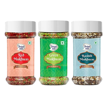 Delight nuts Mukhwas - Red Mukhwas, Green Mukhwas & Rashili Mukhwas