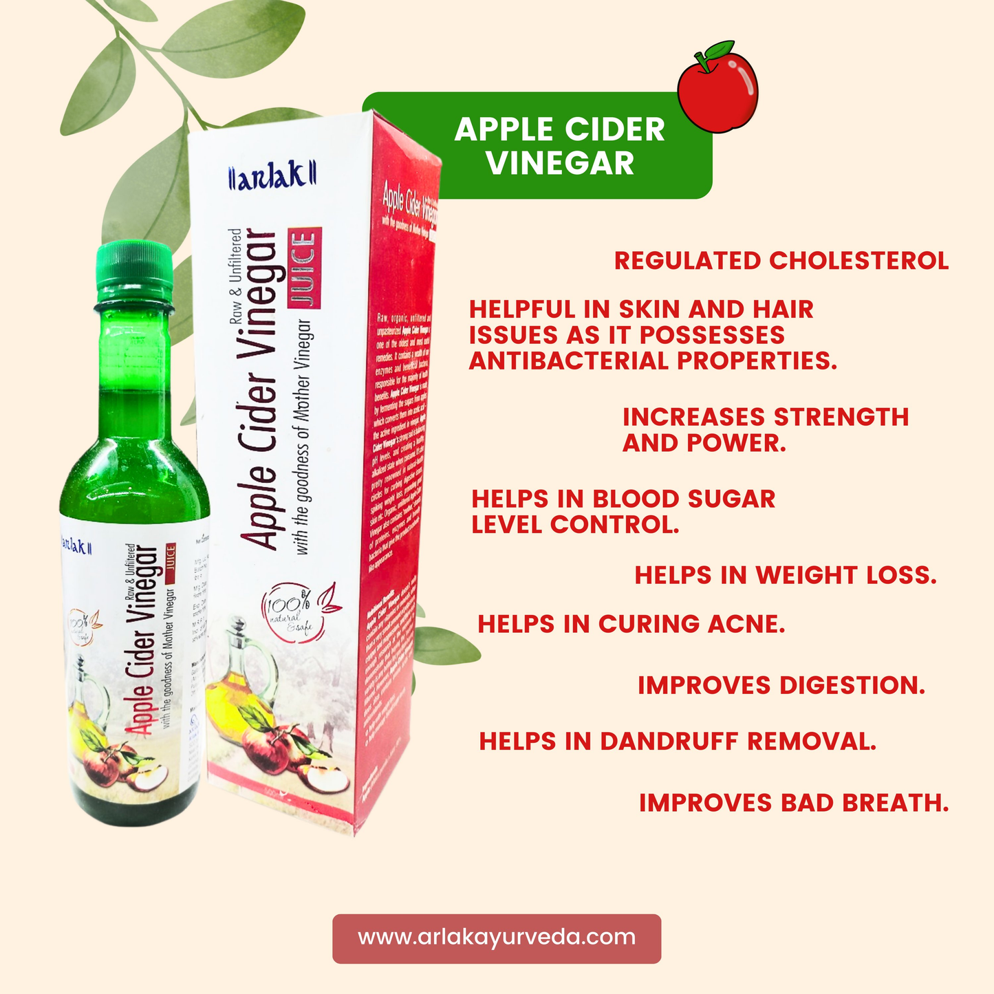 Arlak Raw & Unflitered Apple Cide Vinegar